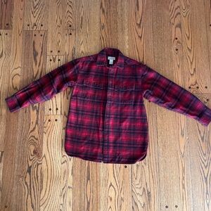 Vintage L.L.Bean Chamois Cloth Flannel Shirt Red Black Plaid Men’s S-Reg